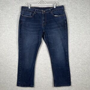 RRJ Rough Rider Jeans Men 37 Blue Denim Dark Wash Mid-Rise Straight Leg 37 x 24